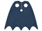 Dark Blue Minifig, Cape Cloth, Scalloped 5 Points (Batman) - Spongy Stretchable Fabric