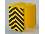 Yellow Minifigure Vest with Black Upward Chevrons Pattern on Both Sides (Stickers)