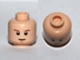 Light Nougat Minifig, Head Male Brown Eyebrows, White Pupils and Chin Dimple Pattern (SW Luke Skywalker) - Stud Recessed