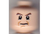 Light Nougat Minifig, Head Male Brown Eyebrows, Frown Pattern (HP Goyle) - Stud Recessed