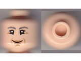 Light Nougat Minifigure, Head Female with Peach Lips, Gray Eyebrows Pattern (HP Professor Sprout) - Hollow Stud