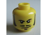 Yellow Minifigure, Head Male Sideburns, Moustache, Wrinkles and Smirk Pattern (Rodney Rathbone) - Hollow Stud