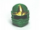 Green Minifigure, Headgear Ninjago Wrap with Gold 3 Point Emblem Pattern