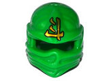 Green Green Minifigure, Headgear Ninjago Wrap with Gold Asian Character (斗) Pattern (Lloyd)