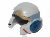 Light Bluish Gray Minifig, Headgear Helmet SW Rebel with A-wing Pilot Pattern