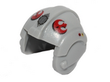 Light Bluish Gray Minifig, Headgear Helmet SW Rebel Pilot with Red Rebel Logo Pattern