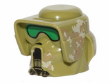 Olive Green Minifig, Headgear Helmet SW Elite Corps Trooper with Camouflage Pattern