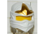 White Minifigure, Headgear Ninjago Wrap with Gold 3 Point Emblem Pattern