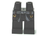 Black Hips and Legs with Dark Bluish Gray Sash and Dark Brown Belts with Gold Buckles Pattern