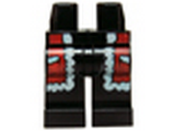 Black Hips and Legs with Red Santa Robe with White Trim and Pockets Pattern