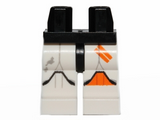 Black Hips and White Legs with SW Clone Trooper and Orange Left Knee Pad and Two Stripes Pattern