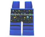 Blue Hips and Legs with Black Skirt with Hearts, Stars, Dots, Bird and Horse Pattern