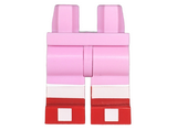 Bright Pink Hips and Legs with Molded Red Boots and Printed White Stripe on Legs and Square on Feet Pattern