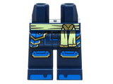 Dark Blue Hips and Legs with Bright Light Yellow Sash, Blue Armor Plates, Knee Pads, Toes, Gold Trim Pattern