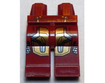 Dark Red Hips and Legs with Iron Man Gold and Silver Knee Plates Pattern (MK 43)