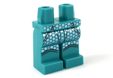 Dark Turquoise Hips and Legs with Silver Hexagonal Scales Pattern
