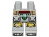 Light Bluish Gray Hips and Legs with SW Boba Fett Armor, Small Dark Red Belt and Tan Pattern