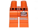 Orange Hips and Legs with Belt, Worn Reflective Stripes and 'EMMET' Name Tag Pattern