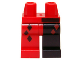 Red Hips and 1 Black Left Leg, 1 Red Right Leg with Diamonds, Red Diamonds on Top, Black Bar Above Left Leg Pattern