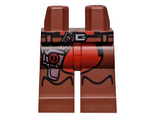 Reddish Brown Hips and Legs with Silver Belt, Chaps and Holster with Deadpool Logo Pattern