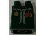 Dark Green Lower Body, Skirt with Sand Green Belt, Purse and Potion Bottles Pattern