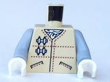 Tan Torso SW Brown Dotted Lines and Pockets Pattern (Hoth Rebel) / Light Bluish Gray Arms / White Hands