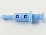 Bright Light Blue Minifigure, Utensil Syringe with 2 Hollows