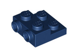 Dark Blue Plate, Modified 2 x 2 x 2/3 with 2 Studs on Side