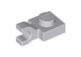 Light Bluish Gray Plate, Modified 1 x 1 with Clip Horizontal (thick open U clip)