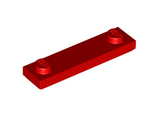 Red Plate, Modified 1 x 4 with 2 Studs with Groove