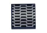 Dark Blue Slope, Curved 2 x 2 x 2/3 with Silver and Black Air Vent Grille Pattern