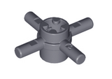 Dark Bluish Gray Technic, Axle Connector Hub with 4 Bars and Pin Hole