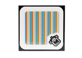 Black Tile 2 x 2 with Super Mario Scanner Code Cheep Chomp Pattern (Sticker) - Set 71432