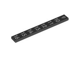 Black Tile 1 x 8 with White Numbers 9, 10, 11, 12, 13, 14, 15, and 16 Pattern