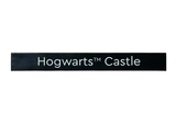Black Tile 1 x 8 with White 'Hogwarts™ Castle' Pattern