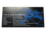 Black Tile 8 x 16 with Bottom Tubes with T-65 X-wing Starfighter Pattern