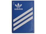 Blue Tile 2 x 3 with White Adidas Logo and 3 Stripes Pattern (Sticker) - Set 40486