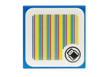 Blue Tile 2 x 2 with Super Mario Scanner Code Dorrie Pattern (Sticker) - Set 71432