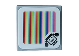 Light Bluish Gray Tile 2 x 2 with Super Mario Scanner Code Bowser Jr.'s Clown Car Pattern (Sticker) - Set 71396