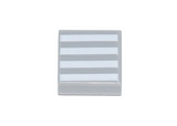 Light Bluish Gray Tile 1 x 1 with Groove with 4 White Stripes Pattern