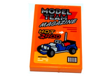 Orange Tile 2 x 3 with Magazine Cover with 'MODEL TEAM MAGAZINE' and 'HOT ROD' Pattern (Sticker) – Set 10304