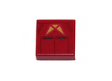 Red Tile 1 x 1 with Groove with SW Sith Trooper Jet Pack Pattern