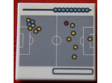 White Tile 2 x 2 with Football (Soccer) Field Strategy Chart Pattern