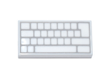 White Tile 1 x 2 with Groove with Computer Keyboard Blank Keys Pattern