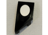 Black Wedge 2 x 1 x 2/3 Left with White Oval Pattern (Sticker) - Set 21331