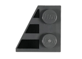 Dark Bluish Gray Wedge, Plate 2 x 2 Left with 3 Black Stripes Pattern