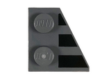 Dark Bluish Gray Wedge, Plate 2 x 2 Right with 3 Black Stripes Pattern