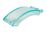 Trans-Light Blue Windscreen 6 x 2 x 2 with Bar Handle with White Spider Pattern
