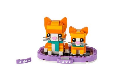 lego 2021 set 40480 Kitten [#134] & Ginger Tabby [#133] Le chat roux tigré [#133] [#134]