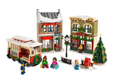 lego 2022 set 10308 Christmas High Street La grande rue décorée pour les fêtes